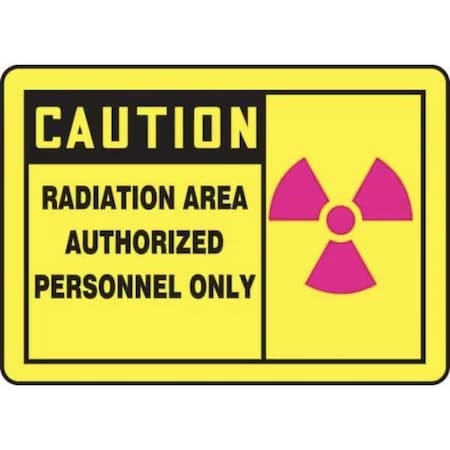 Accuform Radiation & Laser Sign, 7 in H x 10 in W, Accu-Shield MRAD632XP